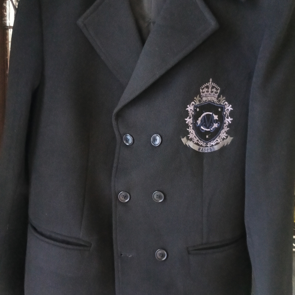 Black Double-Breasted Pea Coat